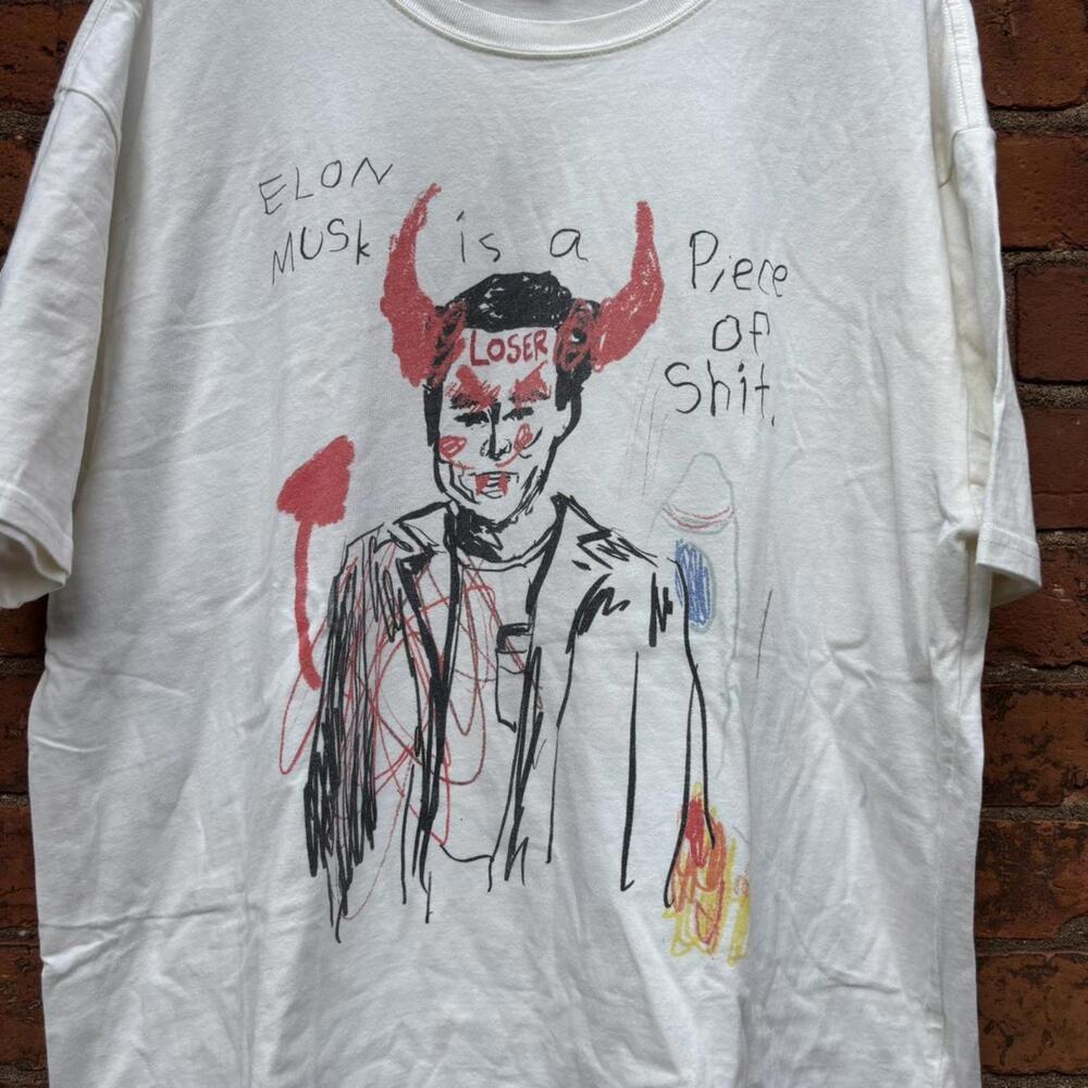 teddy fresh Elon musk is a piece of shit t shirt XL - Picture 3 of 7